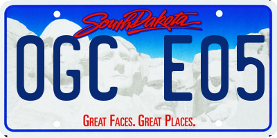 SD license plate 0GCE05