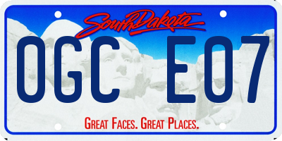 SD license plate 0GCE07