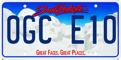 SD license plate 0GCE10