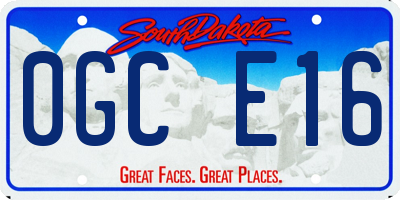 SD license plate 0GCE16