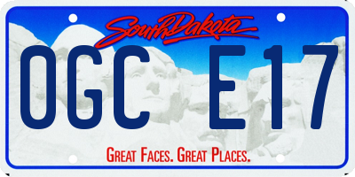 SD license plate 0GCE17