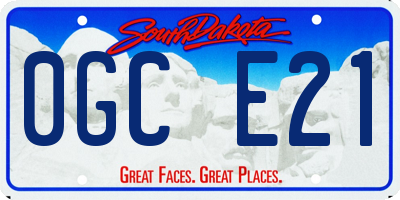 SD license plate 0GCE21