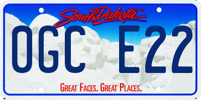 SD license plate 0GCE22