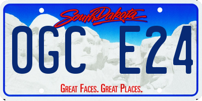 SD license plate 0GCE24