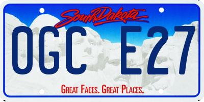 SD license plate 0GCE27
