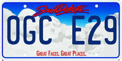 SD license plate 0GCE29