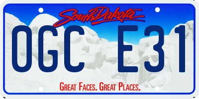 SD license plate 0GCE31