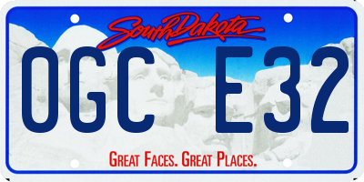 SD license plate 0GCE32