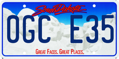 SD license plate 0GCE35