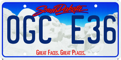 SD license plate 0GCE36