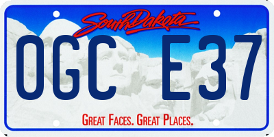 SD license plate 0GCE37