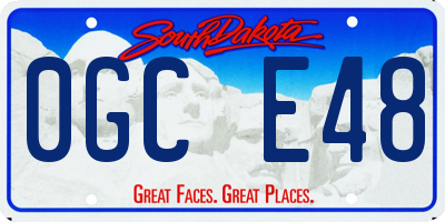 SD license plate 0GCE48