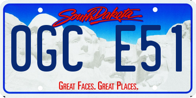SD license plate 0GCE51