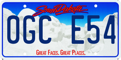 SD license plate 0GCE54