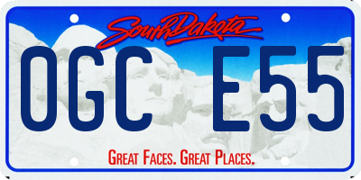 SD license plate 0GCE55