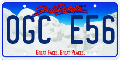 SD license plate 0GCE56