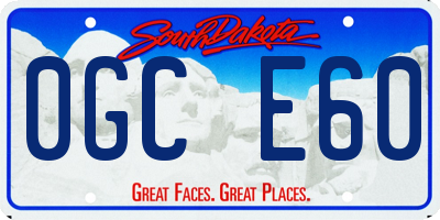 SD license plate 0GCE60