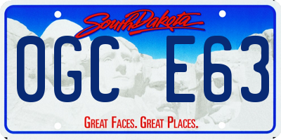 SD license plate 0GCE63