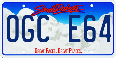 SD license plate 0GCE64