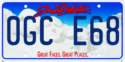 SD license plate 0GCE68