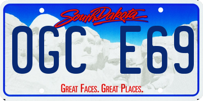 SD license plate 0GCE69