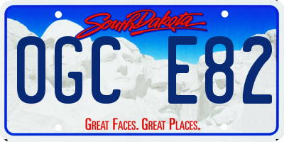 SD license plate 0GCE82
