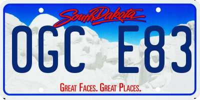 SD license plate 0GCE83