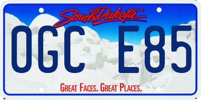 SD license plate 0GCE85