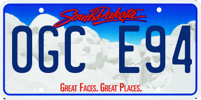 SD license plate 0GCE94