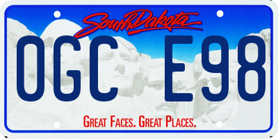 SD license plate 0GCE98