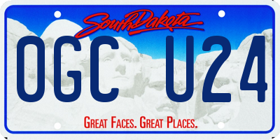 SD license plate 0GCU24