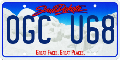 SD license plate 0GCU68