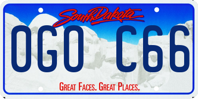 SD license plate 0GOC66