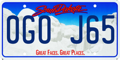 SD license plate 0GOJ65