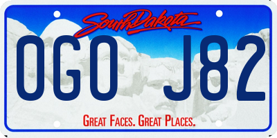 SD license plate 0GOJ82