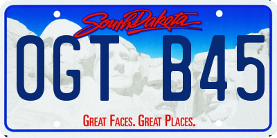 SD license plate 0GTB45