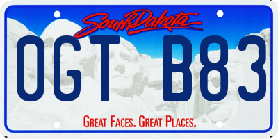 SD license plate 0GTB83