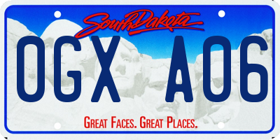 SD license plate 0GXA06