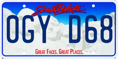 SD license plate 0GYD68