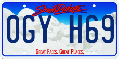 SD license plate 0GYH69