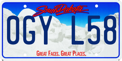 SD license plate 0GYL58