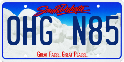 SD license plate 0HGN85