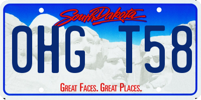 SD license plate 0HGT58