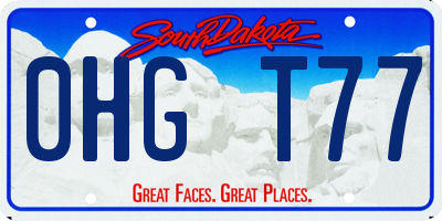 SD license plate 0HGT77