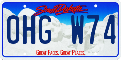 SD license plate 0HGW74
