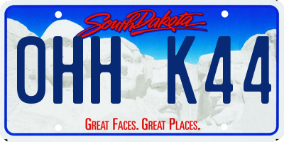 SD license plate 0HHK44