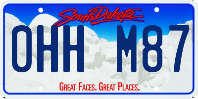 SD license plate 0HHM87