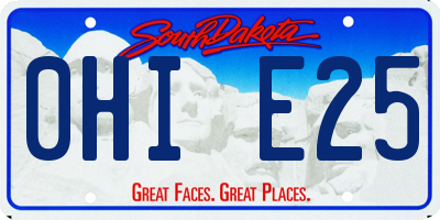 SD license plate 0HIE25