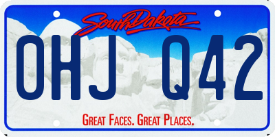 SD license plate 0HJQ42