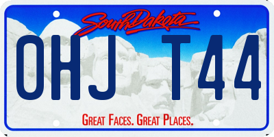 SD license plate 0HJT44